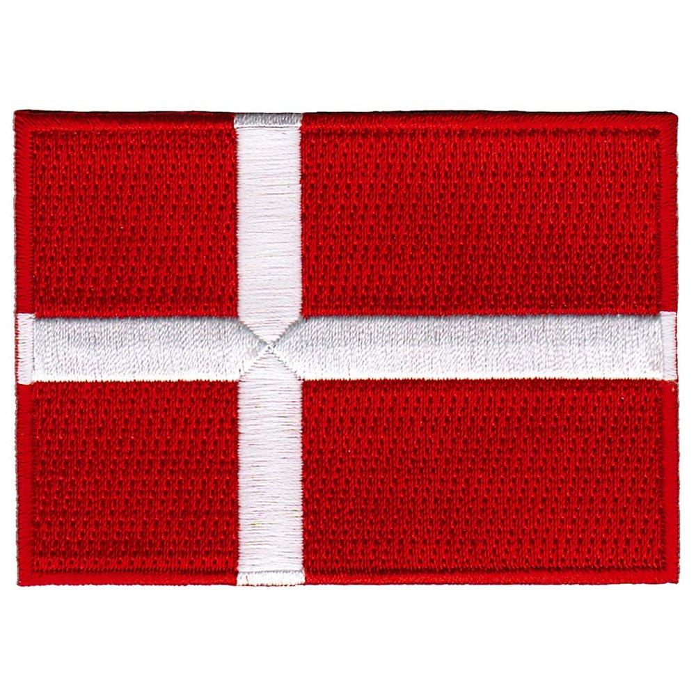 Cypress Collectibles - Denmark Flag Patch - Premium Embroidered Appliqu - European Country Iron On Patches - Dimensions: 3.5" x 2.5"