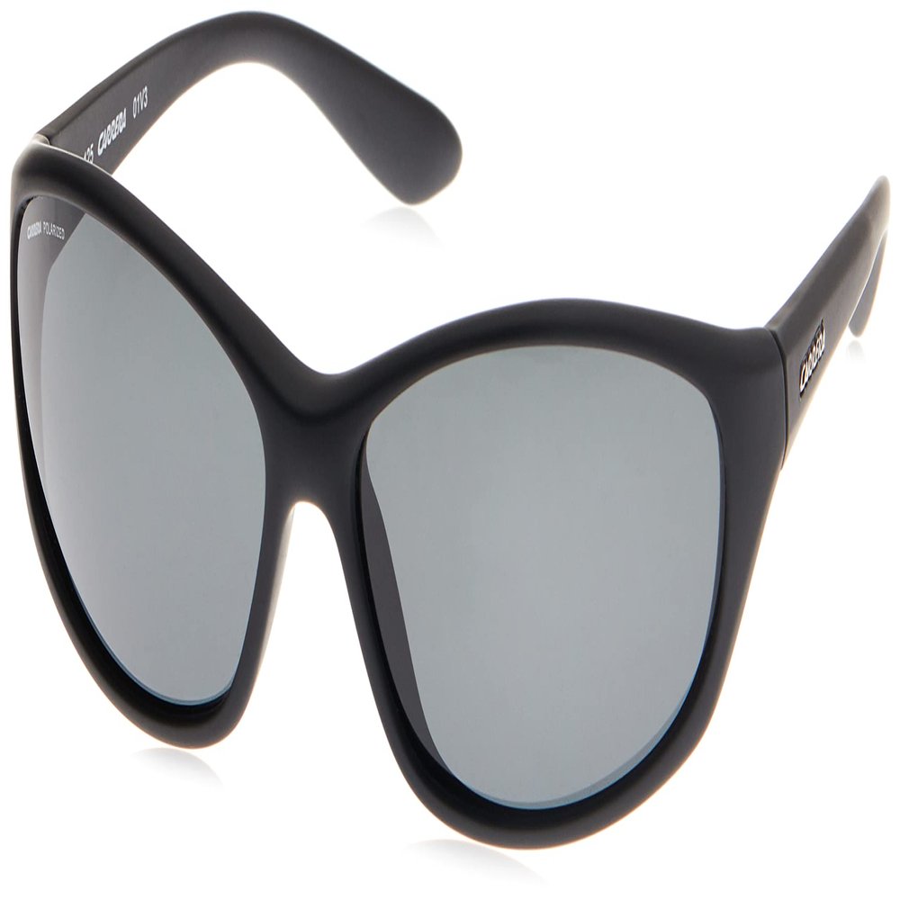 Carrera Men's CA903/S Oval Polarized Sunglasses, Black Frame/Grey Lens, 60 mm