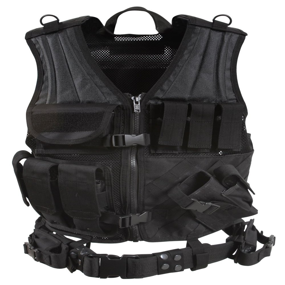 Rothco Tactical Cross Draw Vest, Black, XX-Large/3X-Large