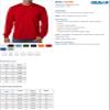 Gildan Men's 5.5 oz., 50/50 Long-Sleeve T-Shirt, Red, Small view 2