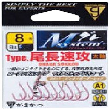 Gamakatsu 67481 Single Hook, M System Type, Onaga Rapid, No. 7.5, 9 Pieces, Okiami Pink