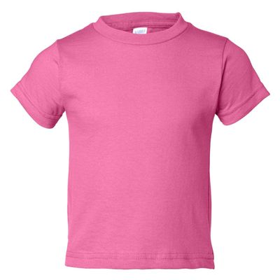 Rabbit Skins 5.5 oz Little Kid Short-Sleeve T-Shirt, 3T, Hot Pink