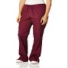 Cherokee Women's Fashionable Flare Leg Drawstring Pant, Wine, 2X-Large-Petite view 2