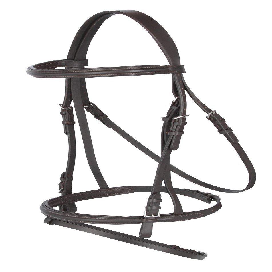 Kerbl 321179 Snaffle Bridle Leather for Cold Blood Horses Brown