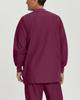 Landau Essentials Relaxed Fit 5-Pocket Snap-Front Scrub Jacket for Men 7551 Wine view 3