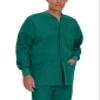 Landau Essentials Relaxed Fit 5-Pocket Snap-Front Scrub Jacket for Men 7551 Hunter Green view 1