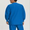 Landau Essentials Relaxed Fit 5-Pocket Snap-Front Scrub Jacket for Men 7551 Royal Blue view 3