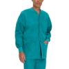 Landau Essentials Relaxed Fit 5-Pocket Snap-Front Scrub Jacket for Men 7551 Teal view 1