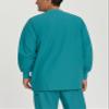 Landau Essentials Relaxed Fit 5-Pocket Snap-Front Scrub Jacket for Men 7551 Teal view 3