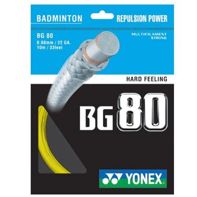 Yonex BG80 Badminton String (10m Set) Yellow