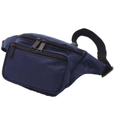 3 Zippered Compartments/Classic Fanny Pack/Hip Pack, Navy