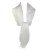 CTM Women's Classic Pashmina Style Shawl Wraps, White view 2