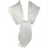 CTM Women's Classic Pashmina Style Shawl Wraps, White view 3