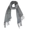 CTM Women's Classic Pashmina Style Shawl Wraps, Grey view 1