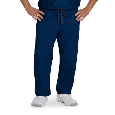 Landau Essentials Unisex Relaxed Fit 1-Pocket Drawstring Scrub Pants 7602 Navy