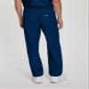 Landau Essentials Unisex Relaxed Fit 1-Pocket Drawstring Scrub Pants 7602 Navy view 3