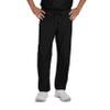 Landau Essentials Unisex Relaxed Fit 1-Pocket Drawstring Scrub Pants 7602 Black view 1