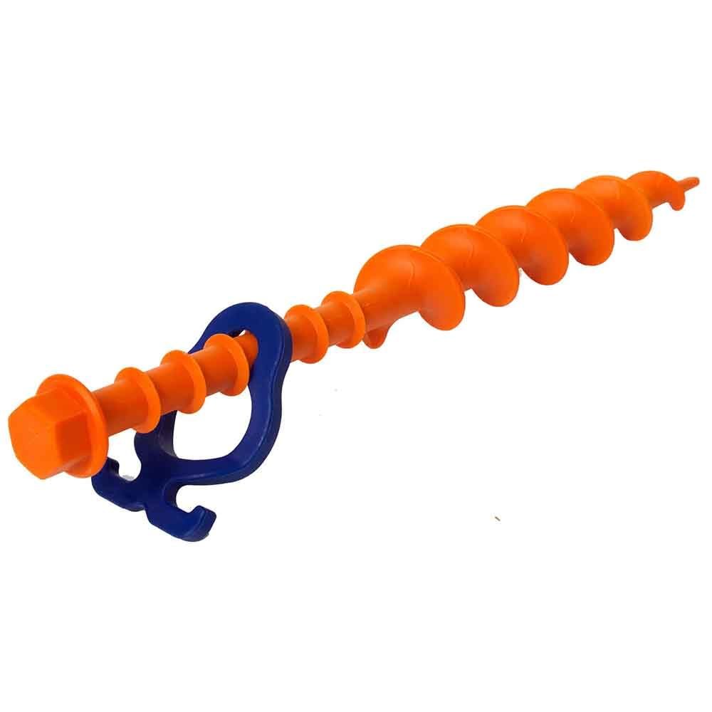 Peggy Peg Pack of 2 Screw Pegs Long 31 cm  Ground Screws for Normal to Soft and Sandy Ground  Tent Pegs Ideal for Camping & Outdoor  Tent Attachment for Awnings, Storm Tensions etc.