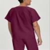 Landau Essentials Unisex Relaxed Fit 1-Pocket V-Neck Scrub Top 7502 Wine view 3