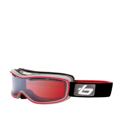 Bolle Monarch Goggles, Shiny Silver, Vermillion Gun Lens