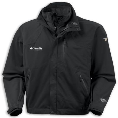 Columbia Men's Men's Match Play Parka (Black with Yellow Zips, Large)