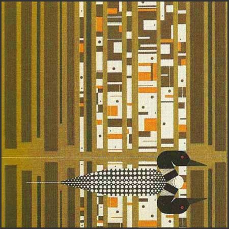 Charley Harper Loonscape Lithograph
