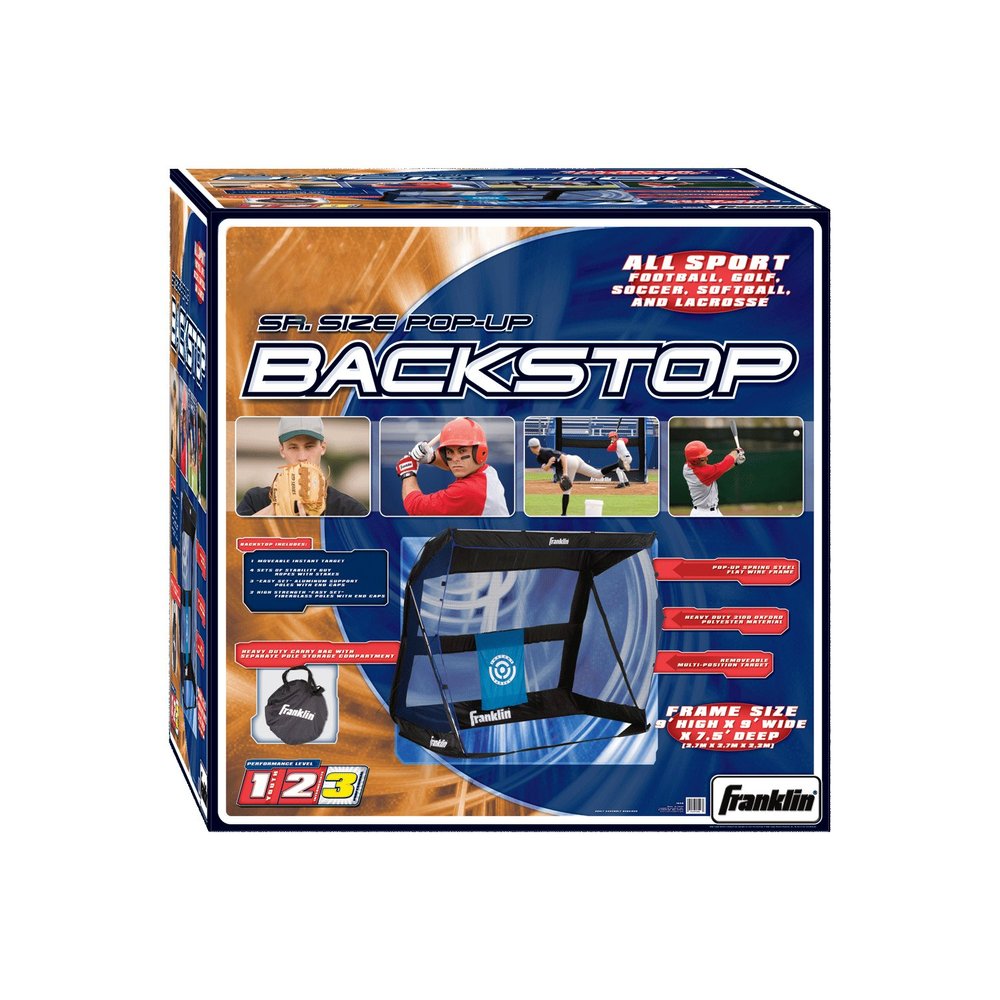 Franklin Sports Senior Size Pop-Up All Sport Back Stop, 9 Inch X 9 Inch