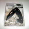 Outdoorsman's Knife with Stainless Steel Blade - Solid Black - Solid Construction with Stainless Steel Blades. Crafted for Durability - 5" Closed with Pocket Clip - as Shown view 1