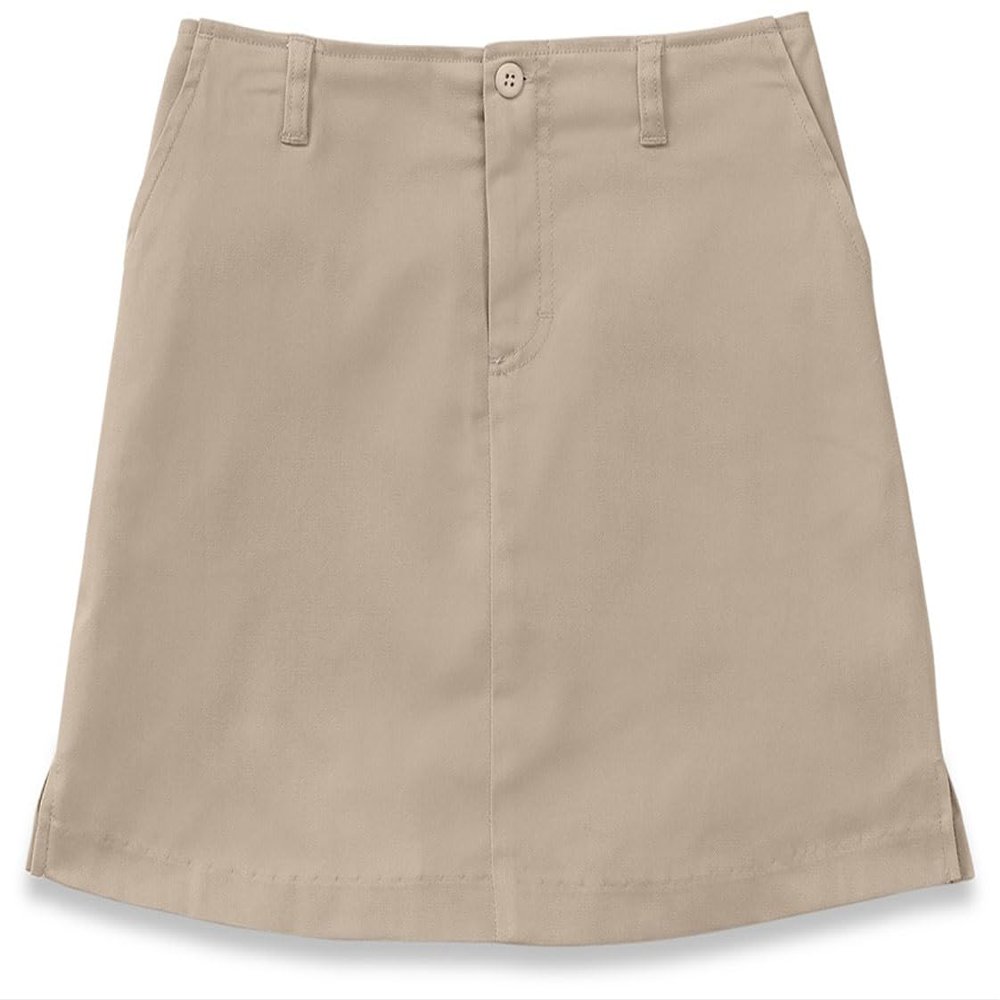 Classroom Juniors Stretch Fly Front Scooter, Khaki, 15/16