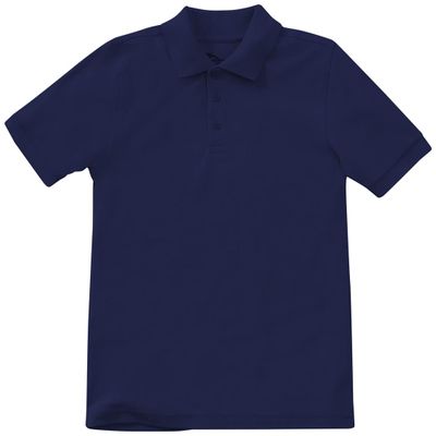 Classroom School Uniforms boys Unisex Pique Short Sleeve Polo school uniform shirts, Dark Navy, Medium US