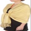 Sakkas Large Soft Silky Pashmina Shawl Wrap Scarf in Solid Colors - Beige view 1
