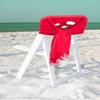 Sakkas Large Soft Silky Pashmina Shawl Wrap Scarf in Solid Colors - Red view 4