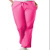 Cherokee Women's Fashionable Flare Leg Drawstring Pant, Shocking Pink, Large Petite view 1