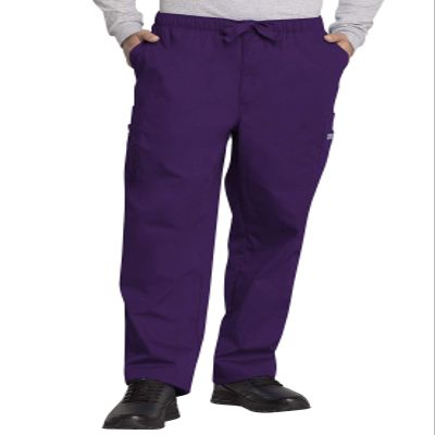 Cherokee Men's Originals Cargo Scrubs Pant, Eggplant, Large