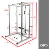 Valor Fitness Power Cage Squat Rack with Lat Pull Down Attachment and Pull Up Bar 2"x2" Frame - Home Gym Workout Training Equipment view 2