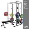 Valor Fitness Power Cage Squat Rack with Lat Pull Down Attachment and Pull Up Bar 2"x2" Frame - Home Gym Workout Training Equipment view 4