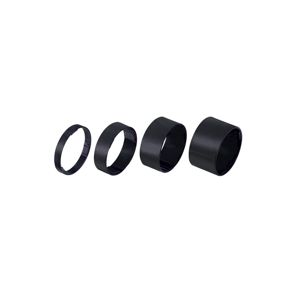 BBB Cycling Matt Black Aluminium Spacers Ultra Lightweight Unique Design Set of 4 Spacers 1.1/8 LightSpace Headset BHP-36