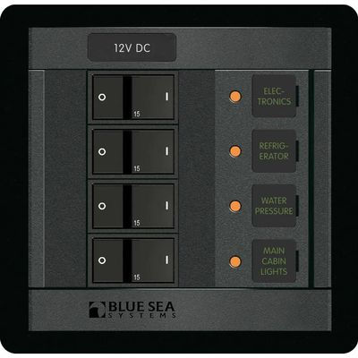 Blue Sea Systems 1216 12 Volt DC 4 Position,Black