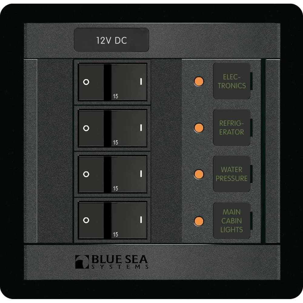 Blue Sea Systems 1216 12 Volt DC 4 Position,Black