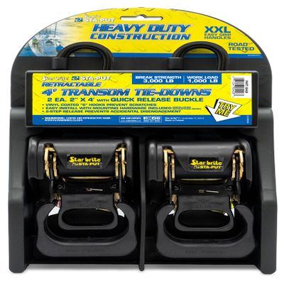 STAR BRITE Heavy Duty Retractable Tie-down with Quick Release Buckle (060428)