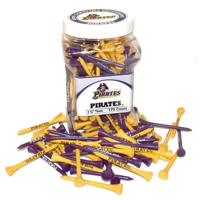 Team Golf NCAA East Carolina Pirates Jar Of 175 Golf Tees 2-3/4" Golf Tees, 175 Pack, Regulation Size, Multi Team Colors