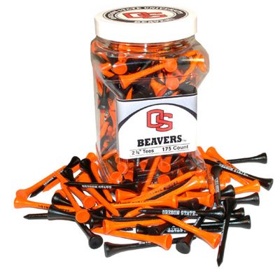 Team Golf NCAA Oregon State Beavers Jar Of 175 Golf Tees 2-3/4" Golf Tees, 175 Pack, Regulation Size, Multi Team Colors