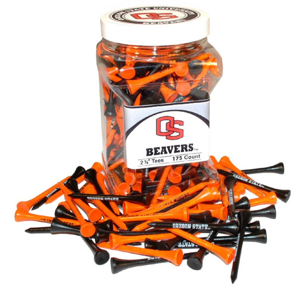 Team Golf NCAA Oregon State Beavers Jar Of 175 Golf Tees 2-3/4" Golf Tees, 175 Pack, Regulation Size, Multi Team Colors