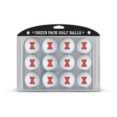 Team Golf NCAA Illinois Fighting Illini Golf Balls, 12 Pack Dozen Regulation Size Golf Balls, 12 Pack, Full Color Durable Team Imprint