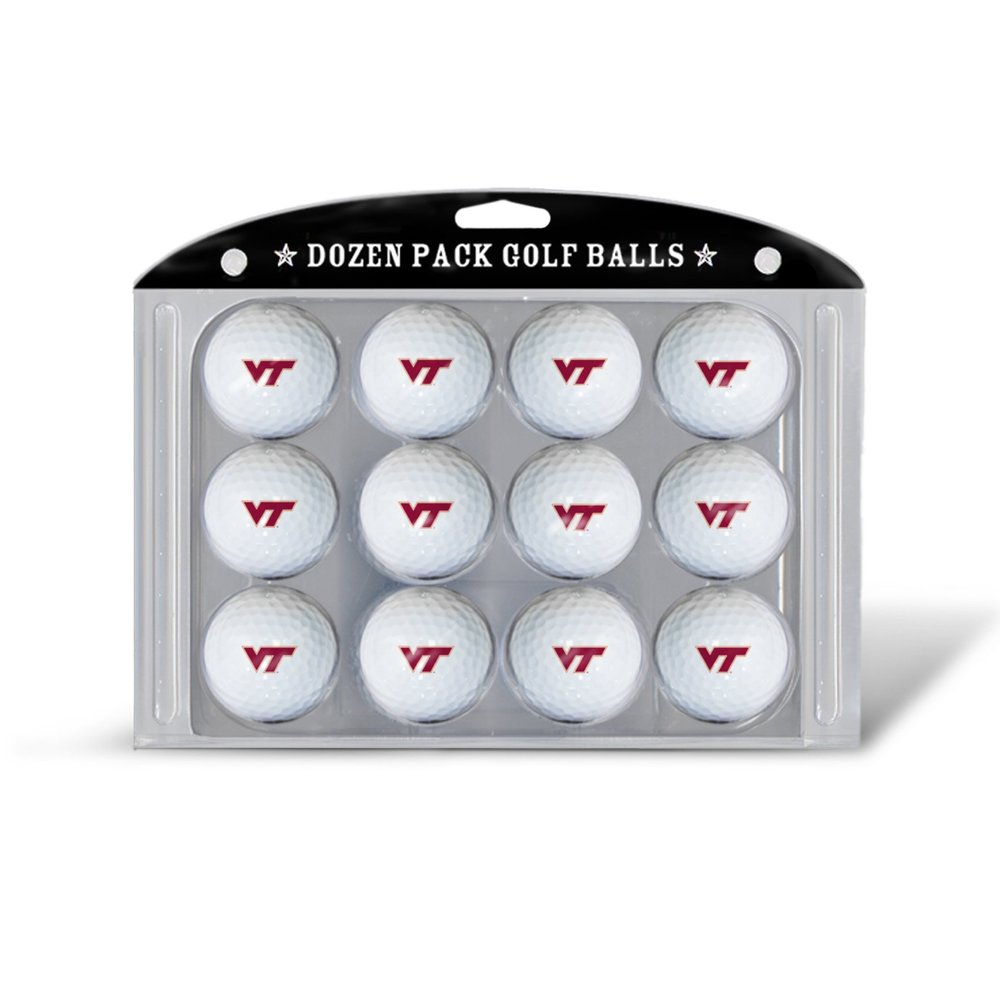 Team Golf NCAA Virginia Tech Hokies Golf Balls, 12 Pack Dozen Regulation Size Golf Balls, 12 Pack, Full Color Durable Team Imprint