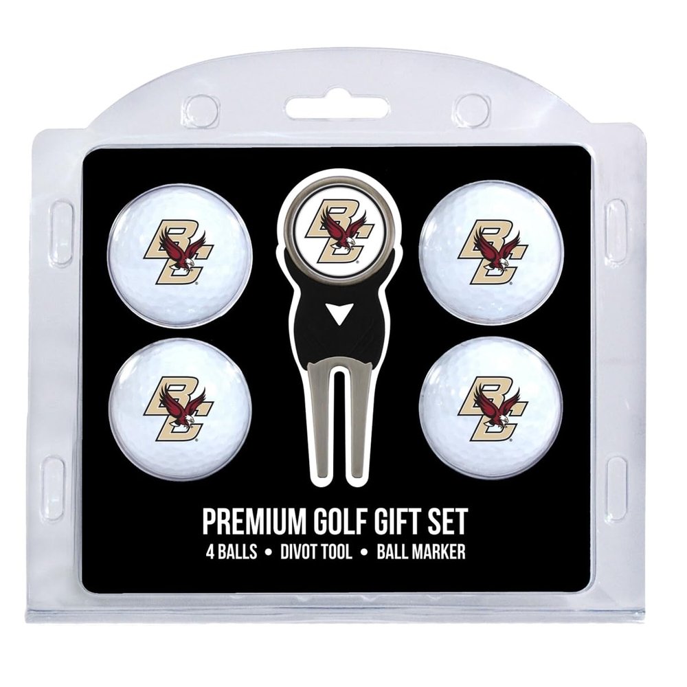 Boston College Golden Eagles Pack of 4 Golf Balls and Divet Tool Gift Set from Team Golf