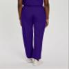 Landau Essentials Relaxed Fit 2-Pocket Elastic Scrub Pants for Women 8327 Grape view 3