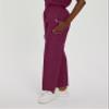Landau Essentials Relaxed Fit 2-Pocket Elastic Scrub Pants for Women 8327 Wine view 2