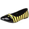 Funtasma by Pleaser Women's Bee-16 Flat,Black/Yellow Patent,6 M US view 1