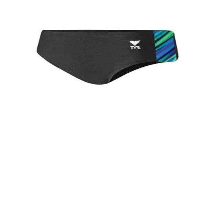 TYR Youth Eternal Flame Racer Swim Suit, Blue/Green, 24 -Inch